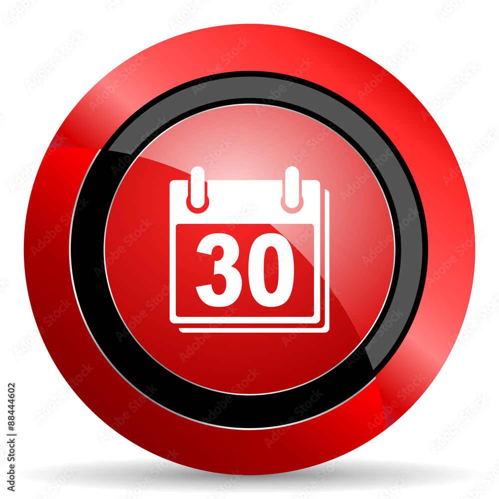 calendar red glossy web icon calendar red glossy web icon