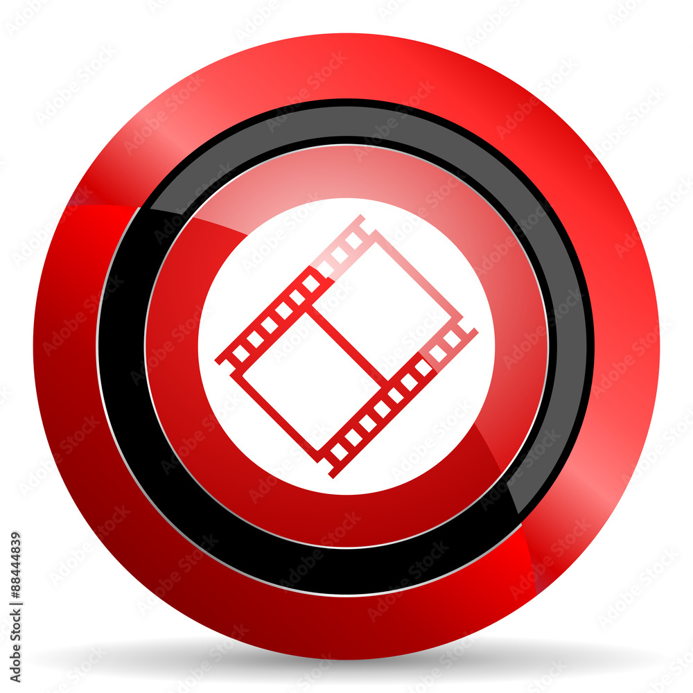 film red glossy web icon film red glossy web icon