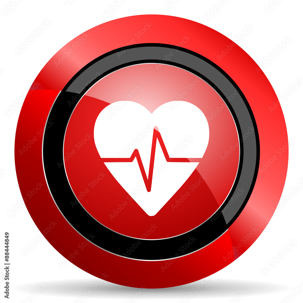 pulse red glossy web icon pulse red glossy web icon