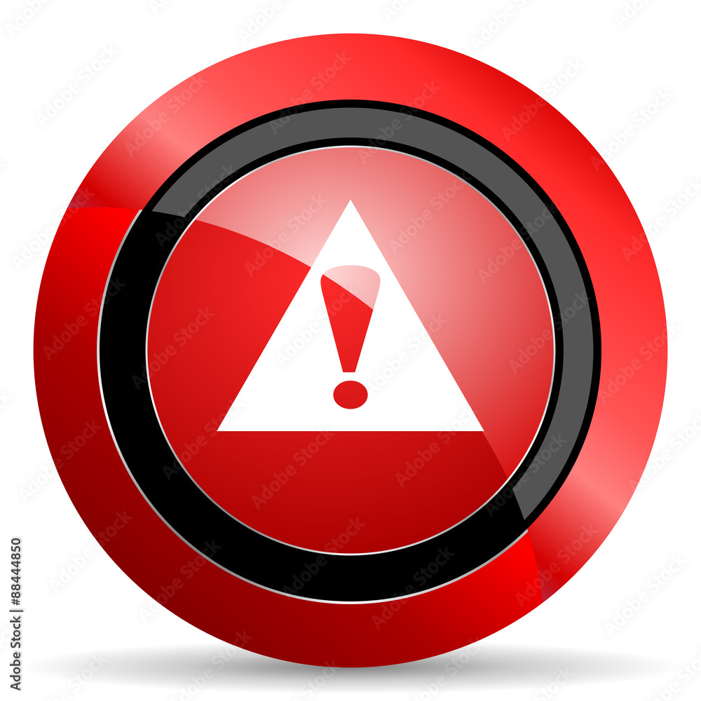 exclamation sign red glossy web icon exclamation sign red glossy web icon