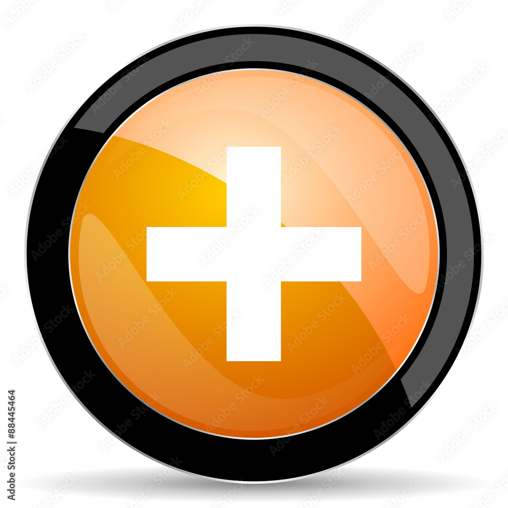 plus orange icon cross sign plus orange icon cross sign