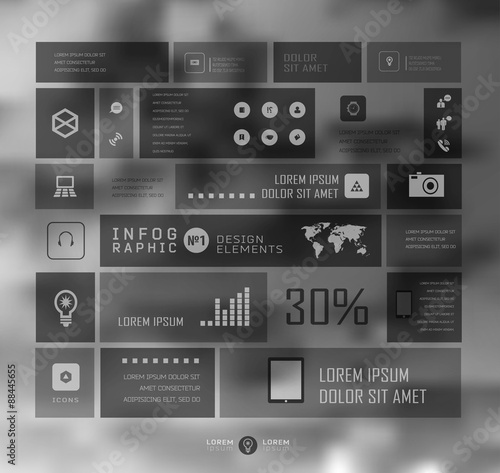 Vector flat transparent Web