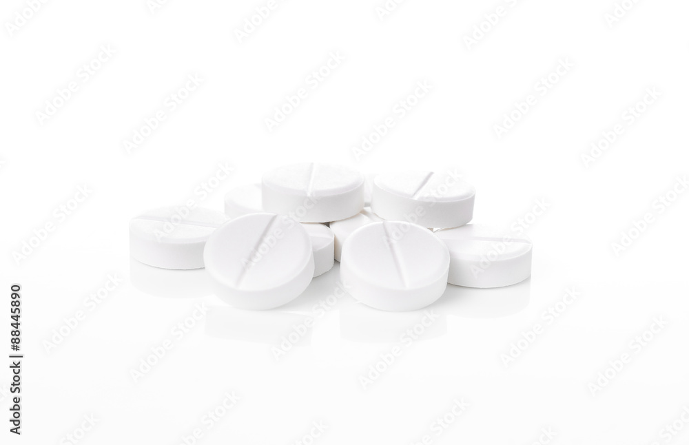 white pills on white background white pills on white background