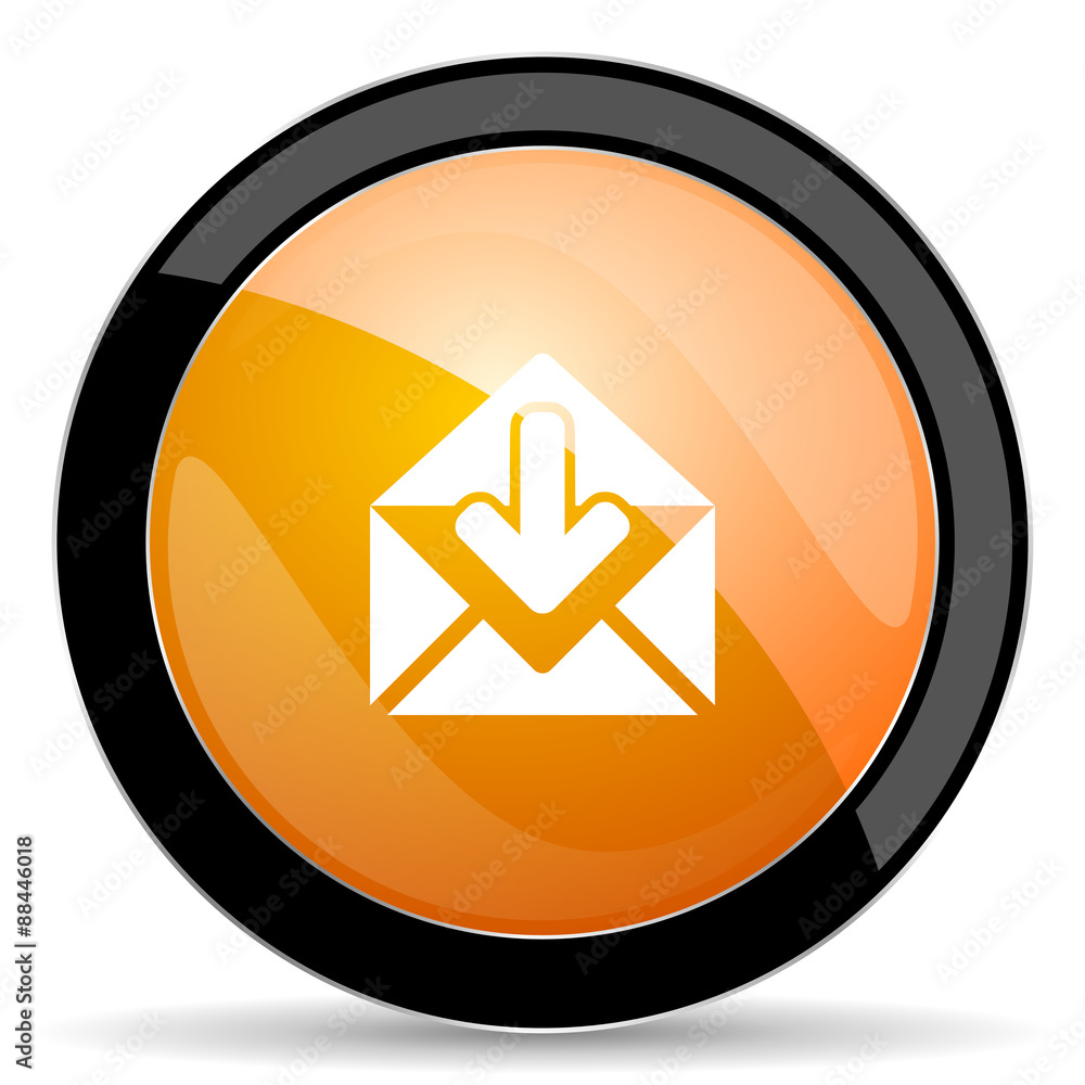 email orange icon post message sign email orange icon post message sign