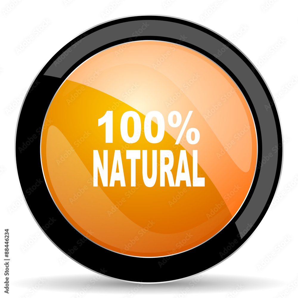 natural orange icon 100 percent natural sign natural orange icon 100 percent natural sign