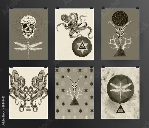 Set of poster, flyer, brochure design templates