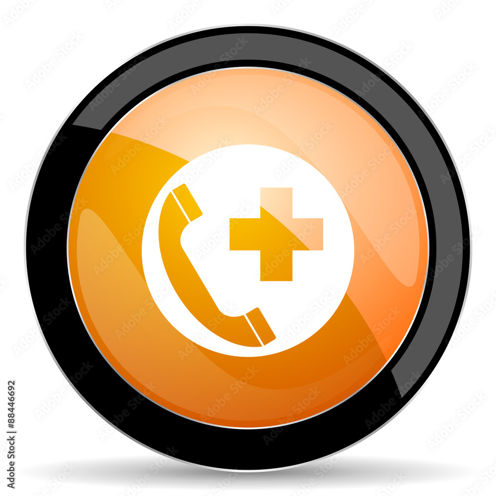 emergency call orange icon emergency call orange icon