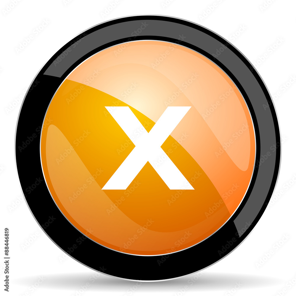 Obraz premium cancel orange icon