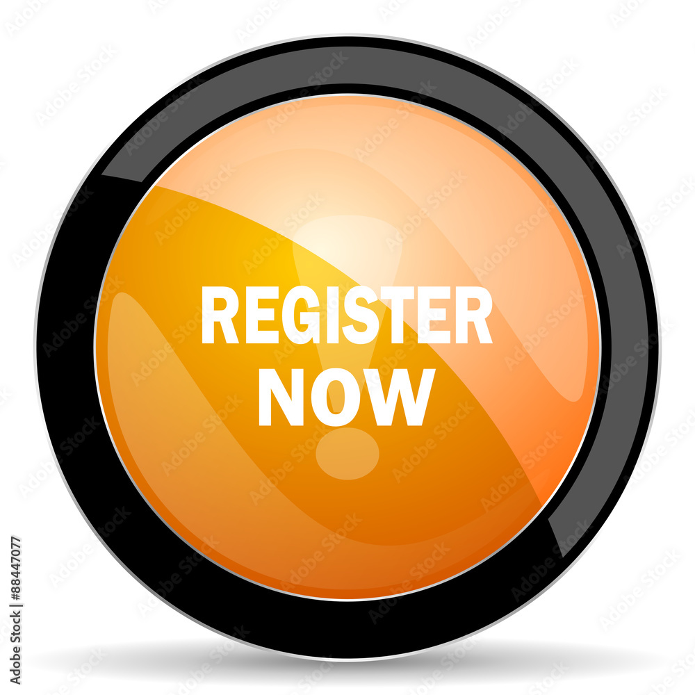 register now orange icon