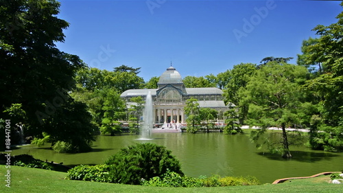 Madrid, Spain. July 2015. Crystal Palace in El Retiro park