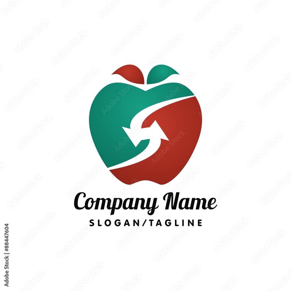 Fruit vector logo icon Fruit vector logo icon