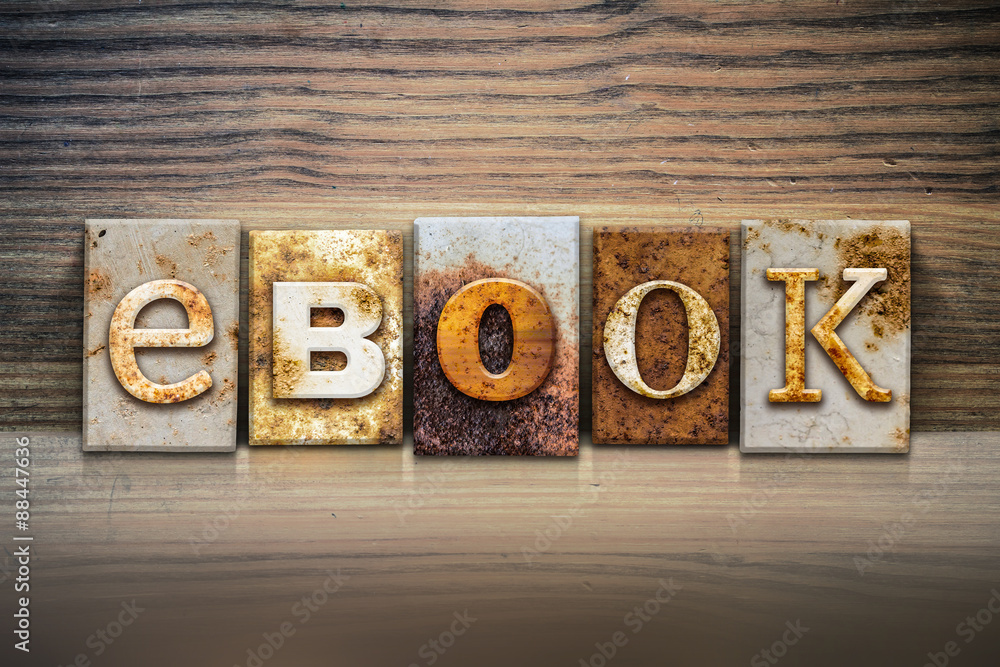 Fototapeta premium eBook Concept Letterpress Theme