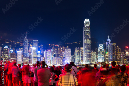 Photography Group of tourist in Hong Kong