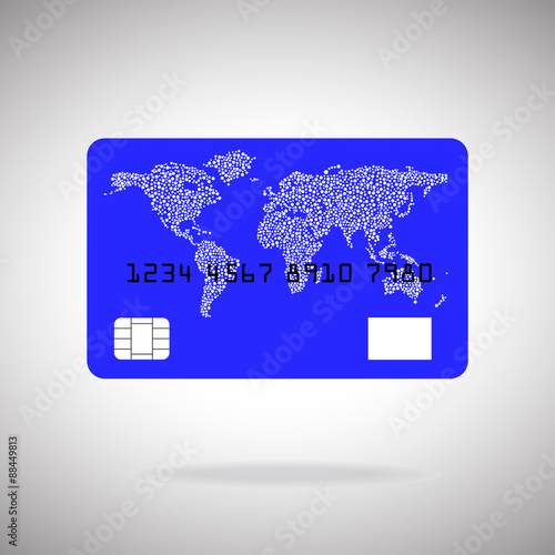 Credit card icon isolated on white background. Vector