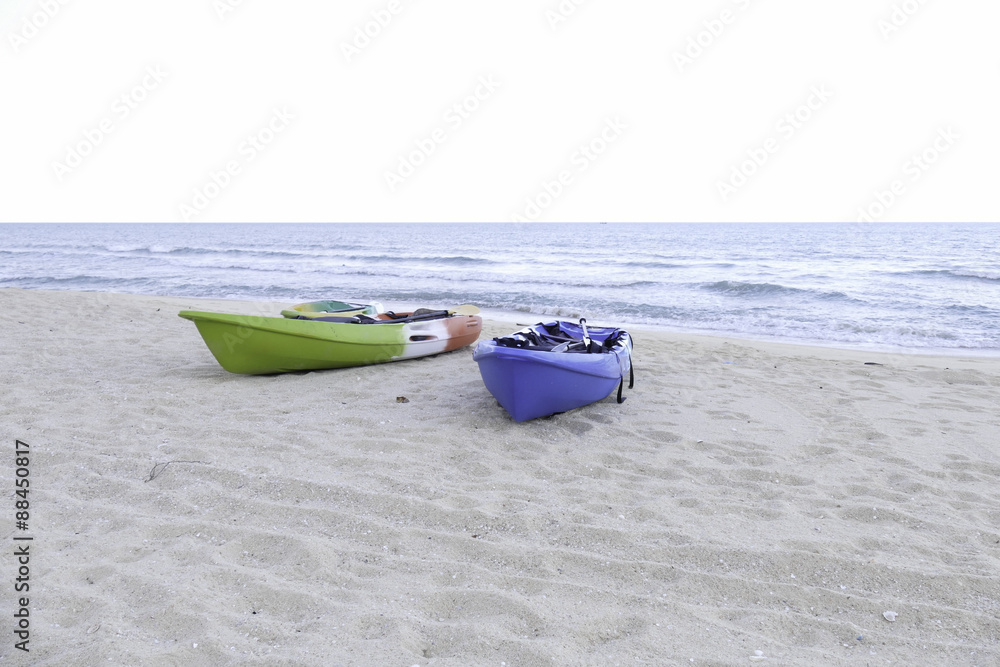 canoe on the beach canoe on the beach