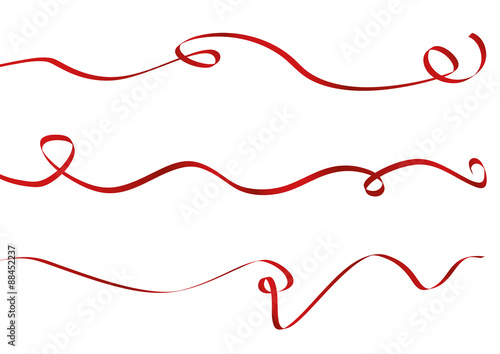 rote Bänder und Linien