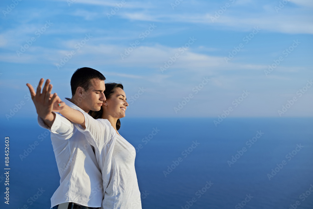 happy young romantic couple have fun and relax at home happy young romantic couple have fun and relax at home