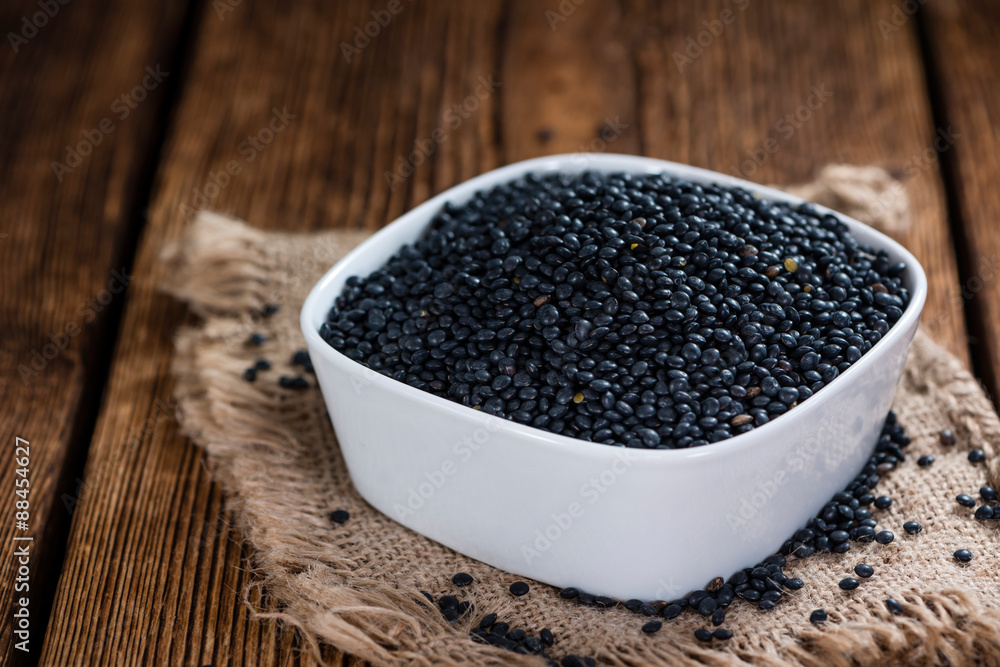 Some Black Lentils (close-up shot) Some Black Lentils (close-up shot)