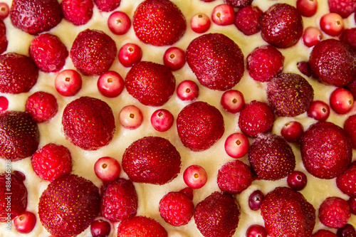 Cranberry and strawberry cake