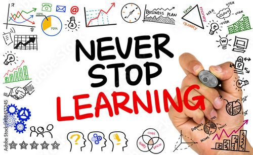 Obraz na plátně never stop learning