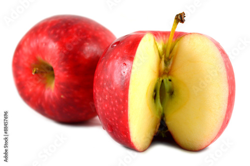 Apple fruit (Malus sp.) on white background