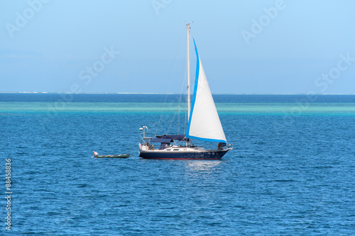 boat / yacht in the ocean  © bear & tripod