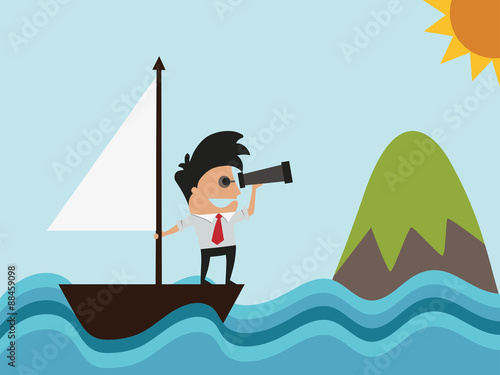 Business man searching