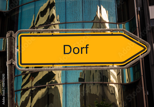 Strassenschild 42 - Dorf photo