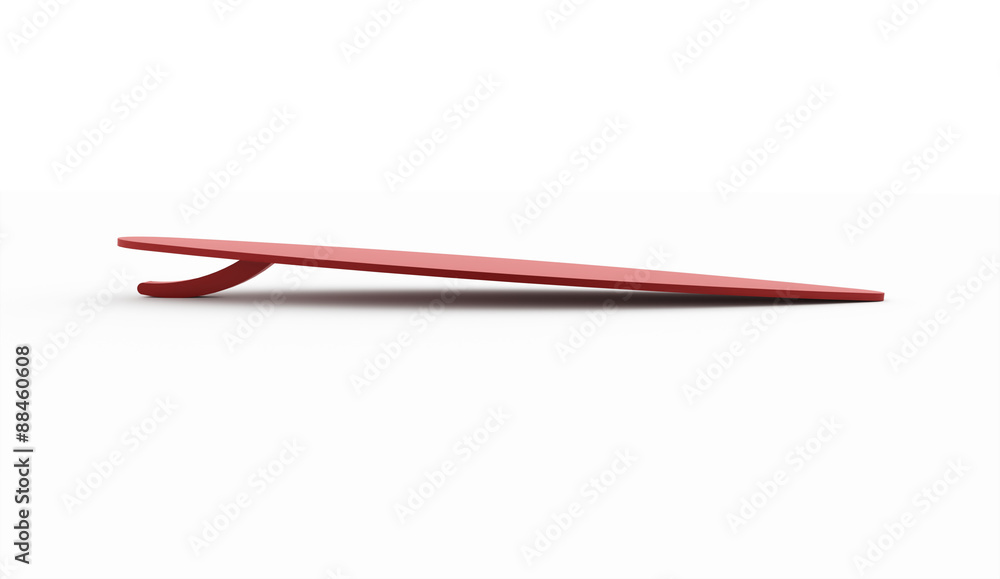 Red surf rendered isolated Red surf rendered isolated