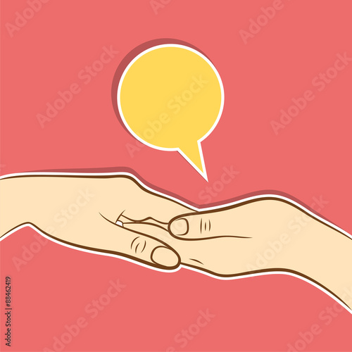 helping hand or support hand concept design