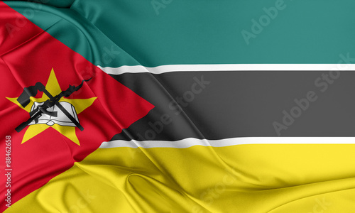 Mozambique Flag. 