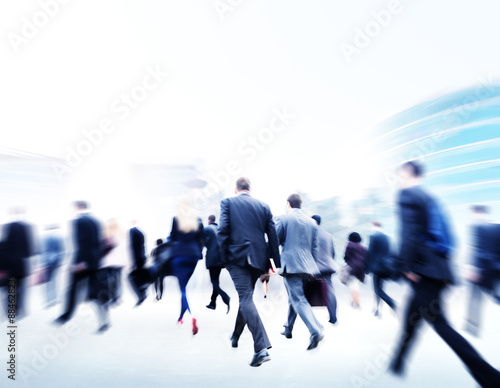 Commuter Business People Cityscape Corporate Walking Concept