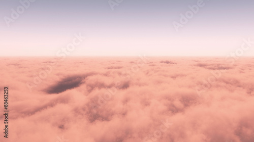 Aerial view of dense cloud layer