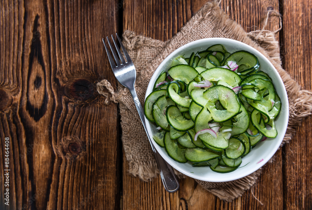 Portion of Cucumber Salad Portion of Cucumber Salad