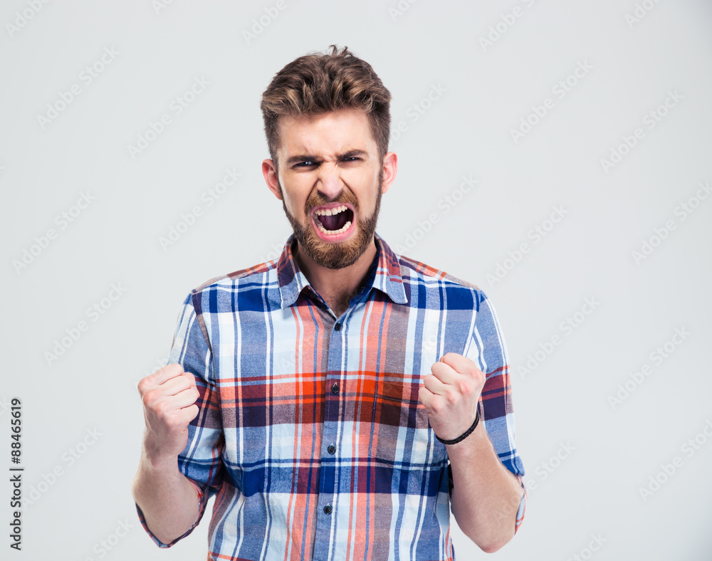 Angry man shouting Angry man shouting