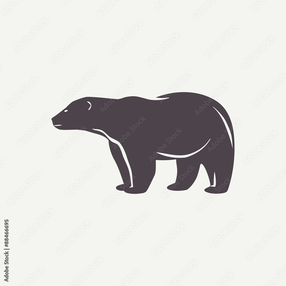 Obraz premium Polar bear symbol