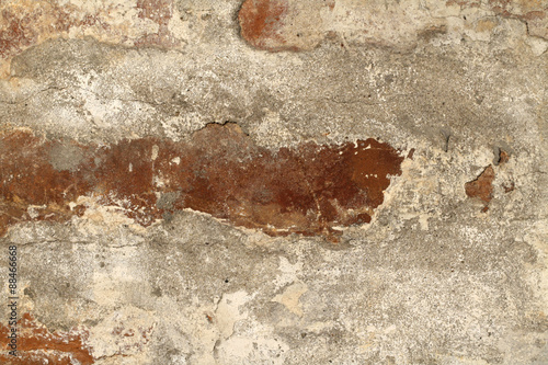 old Red Brick wall texture backdrop close-up Concrete Cement Plaster
