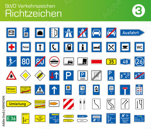 StVO Verkehrszeichen Richtzeichen Auto PKW LKW 