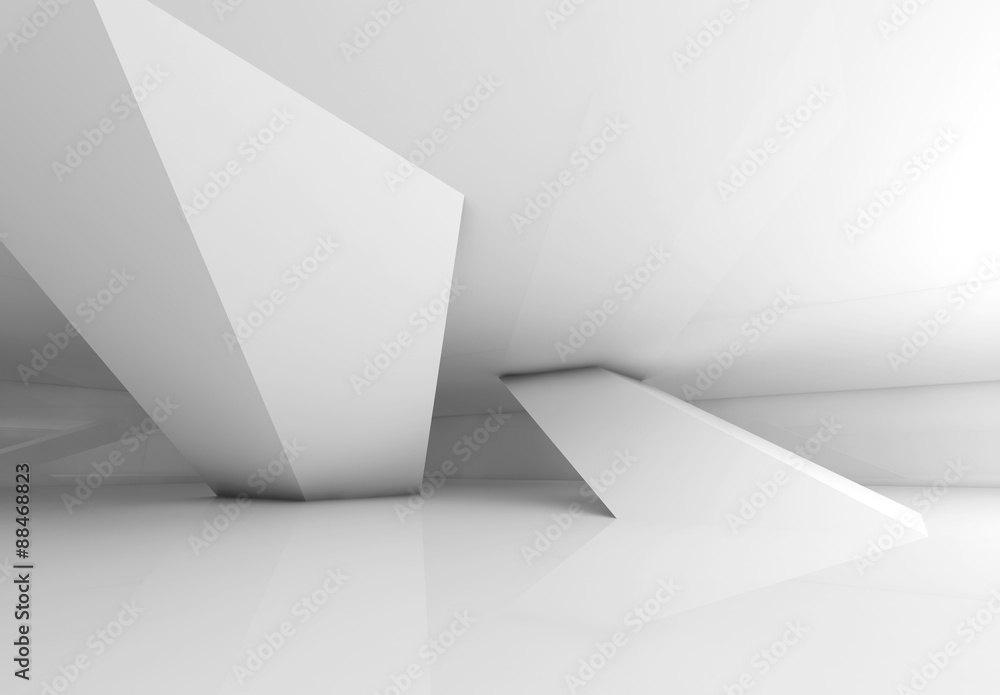 Iinclined columns and soft shadows, 3d render Iinclined columns and soft shadows, 3d render