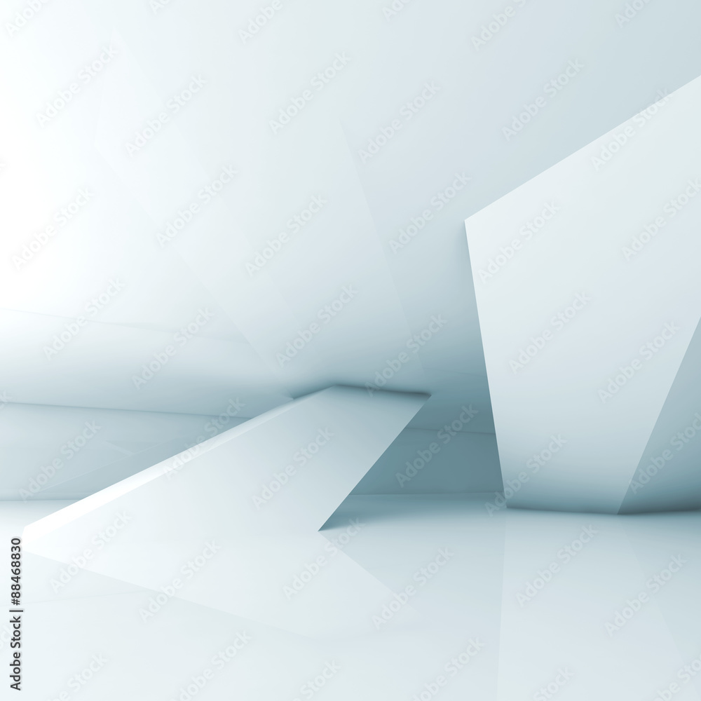 Abstract empty light blue room interior 3d Abstract empty light blue room interior 3d