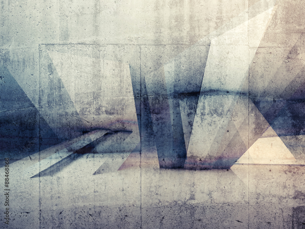 Fototapeta premium Abstrakcjonistyczny 3d grungy betonowej ściany tło