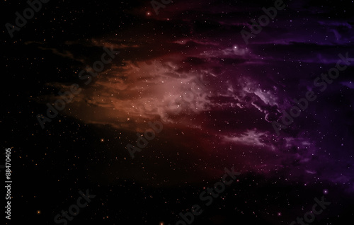 Fototapeta Naklejka Na Ścianę i Meble -  Space background with nebula and stars.