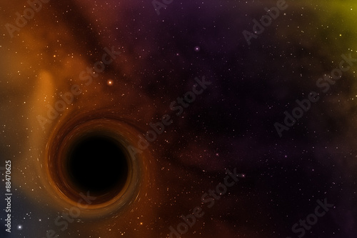 Black hole in space. Abstract background.