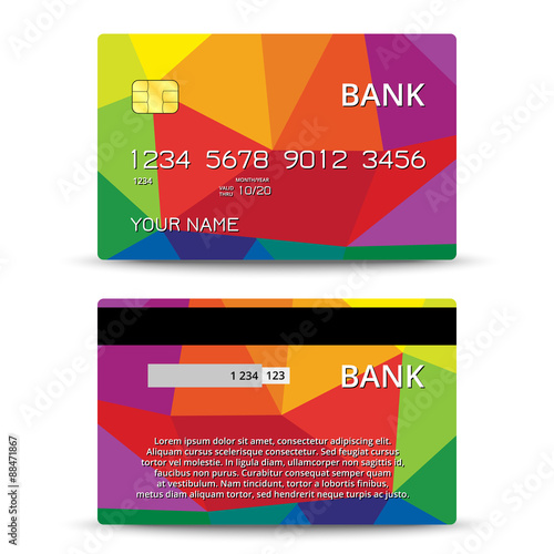 Templates of credit cards design