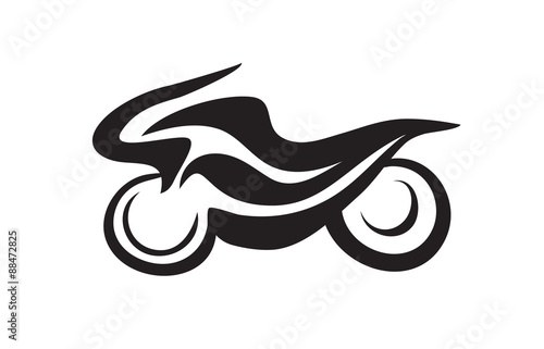 motorbike motorcycle symbols in black silhouette