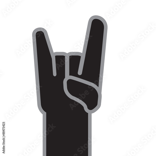 icon hand. rock and roll sign. vector