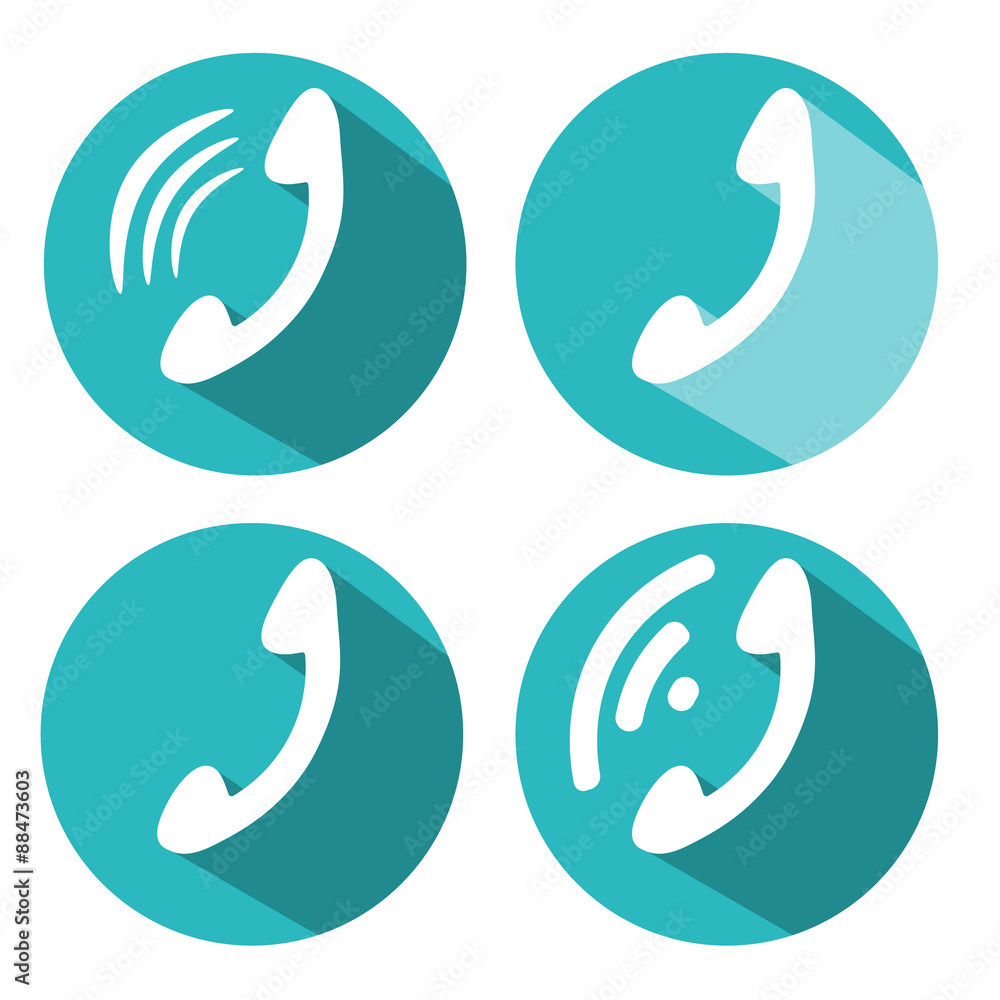 Naklejka premium ringing phone vector symbol icon sign
