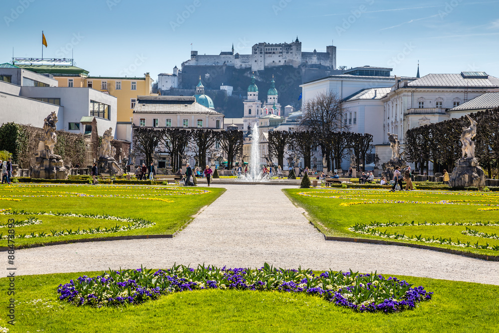 Obraz premium Mirabell Garden and Hohensalzburg-Salzburg,Austria
