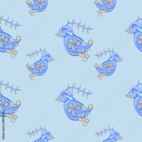 seamless pattern with birds.