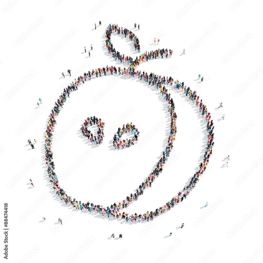 people in the shape of an apple people in the shape of an apple